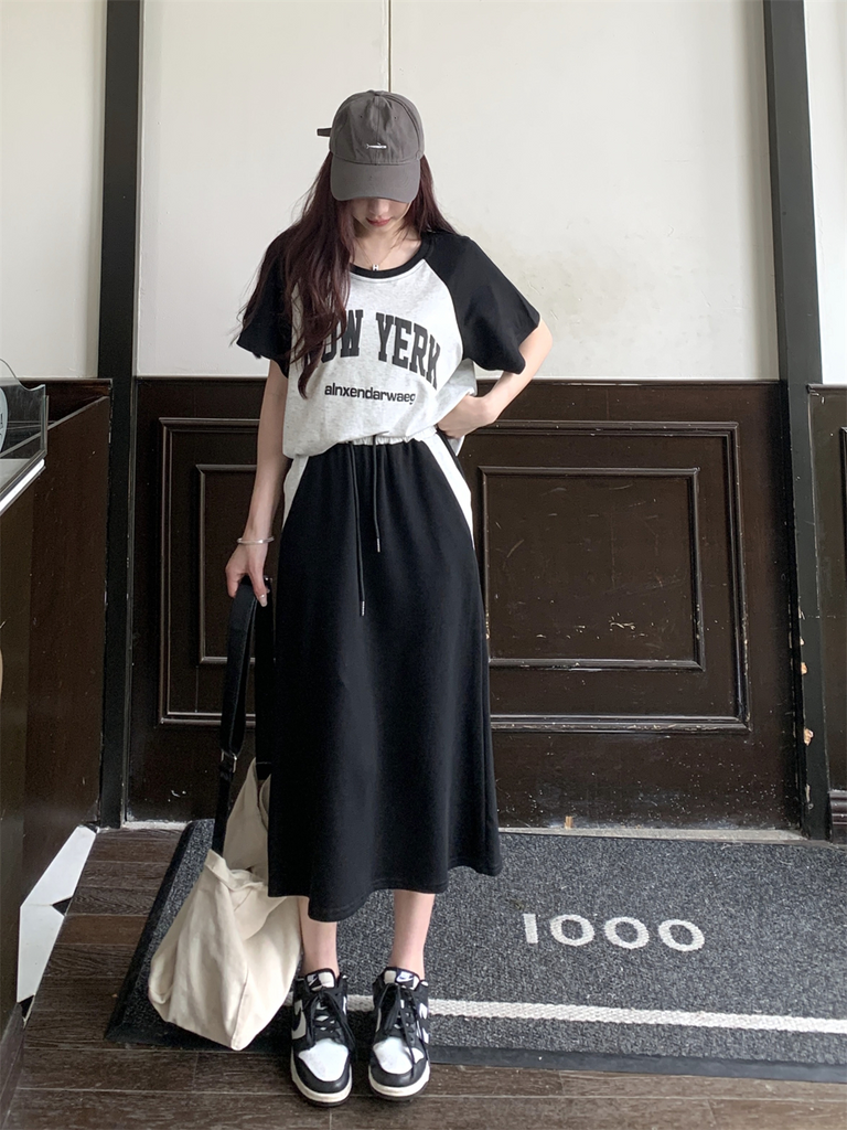 Midi skirt korean hot sale