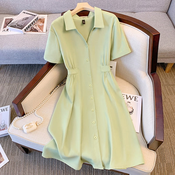 Plus Size Korean Shirt Dress