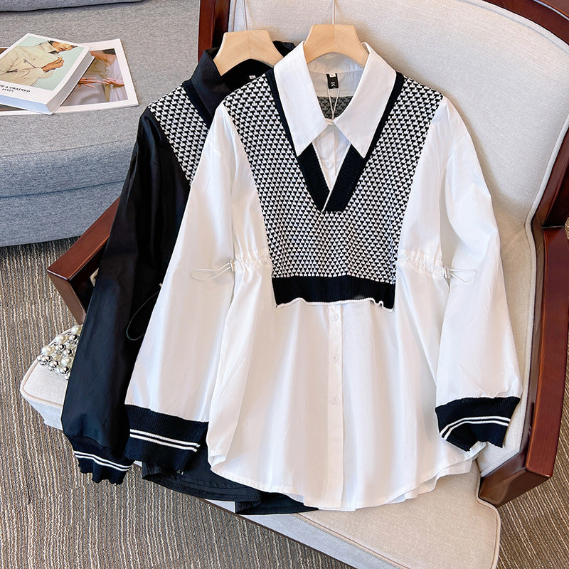 Plus Size Korean Layer Blouse