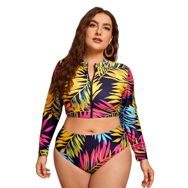 Plus Size Long Sleeve Bikini