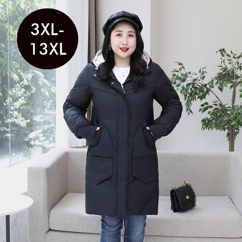 Plus Size Long Winter Down Jacket