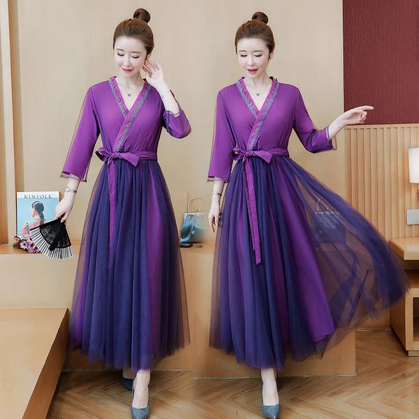 Plus Size Purple Hanbok