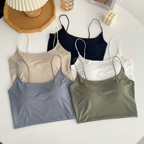 Plus Size Padded U Neck Crop Top
