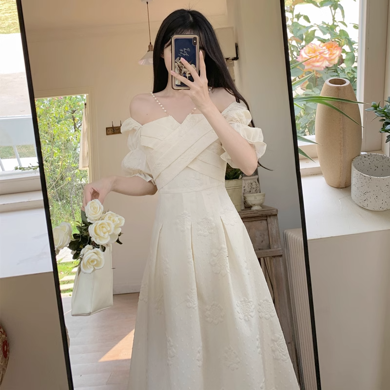 Plus Size Pearl Cream Criss Cross Midi Dress – Pluspreorder