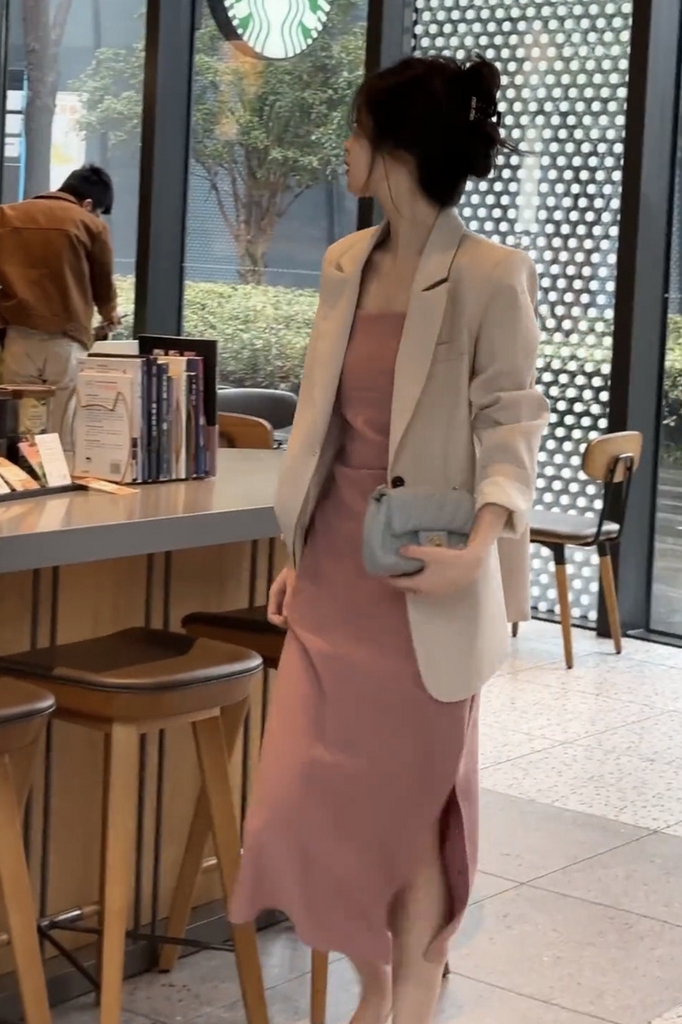 Plus size khaki skirt blazer clearance