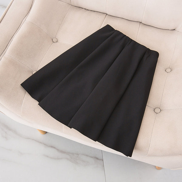 Plus Size Pleat A Line Mini Skirt