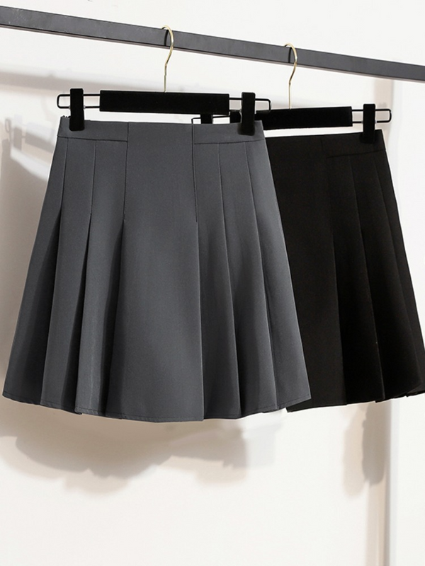 Plus Size Pleats Korean Skirt