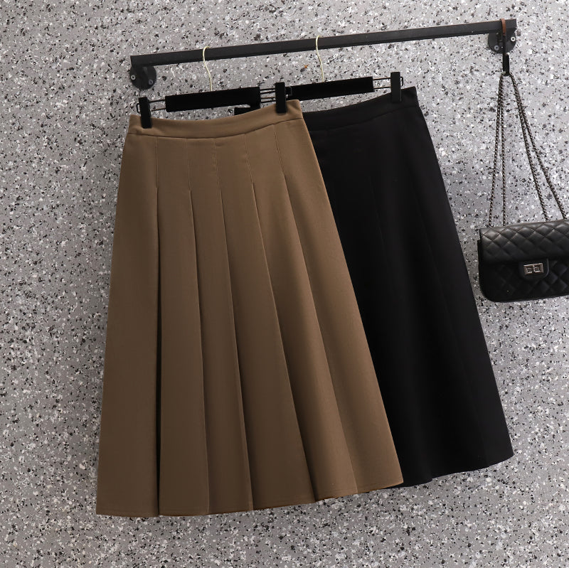 Plus size pleated skirt on sale xl