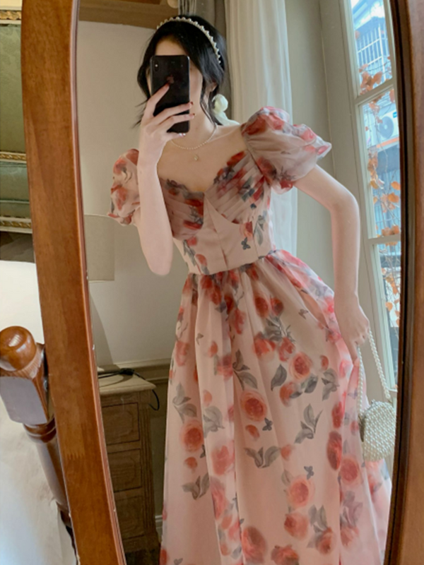 Plus Size Princess Floral Vintage Dress