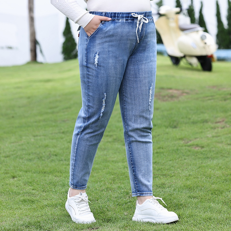Plus Size Ripped Skinny Jeans Jeggings (Extra Big Size)