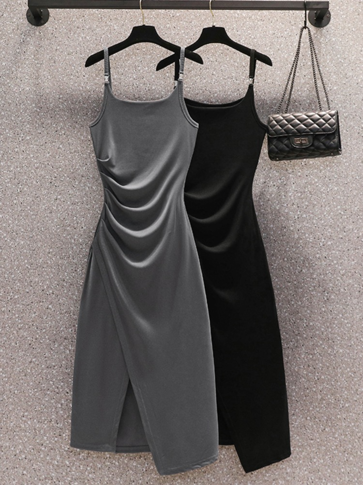 Plus Size Sexy Wrap Fitted Tank Midi Dress – Pluspreorder