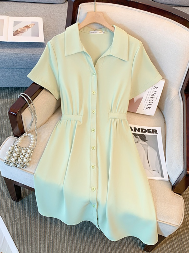 Plus Size Short Sleeve Shirt Dress