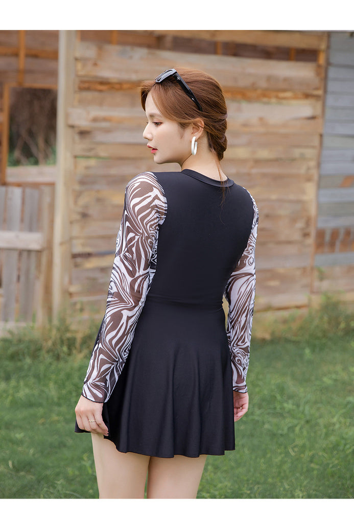 Plus Size Long Sleeve Swim Dress with Swim Shorts Pluspreorder Plus Size Long Sleeve Swim Dress with Swim Shorts Pluspreorder