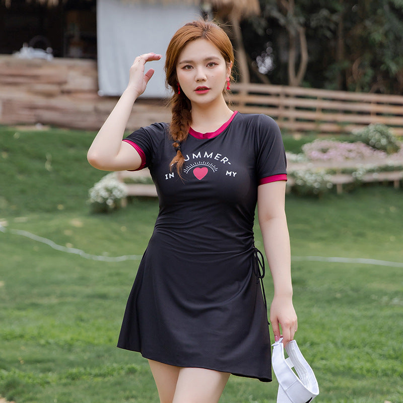 Short sleeve store swim dress