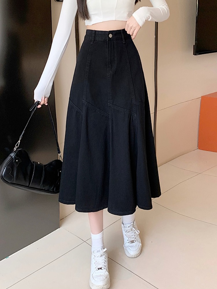 Buy Twenty Dresses by Nykaa Fashion Black A Line Short Denim Skirt (Set of  2) Online