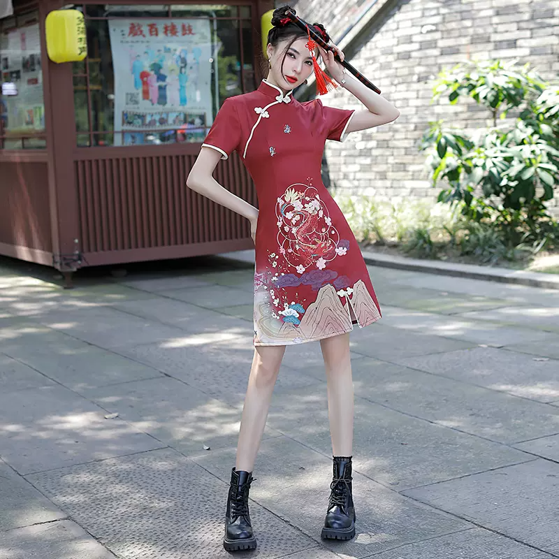 Plus size oriental style dresses discount