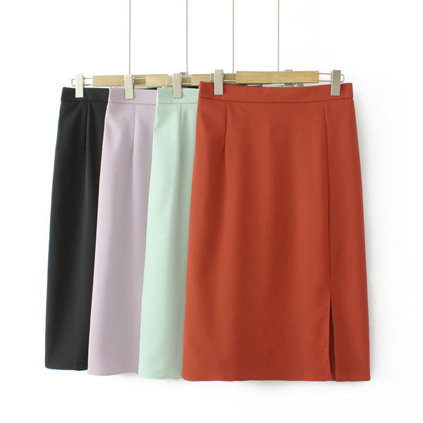 Plus Size Slit Pencil Formal Skirt (EXTRA BIG SIZE)