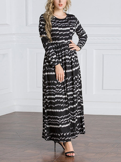 Casual striped maxi dress sale