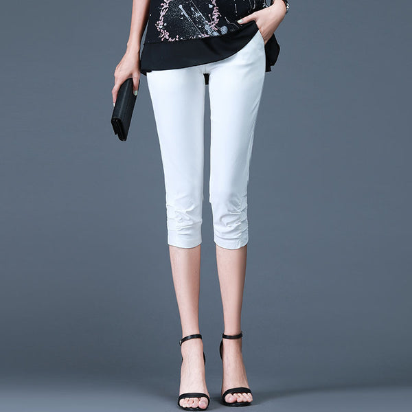 Plus Size Stretch Capri Leggings Pants