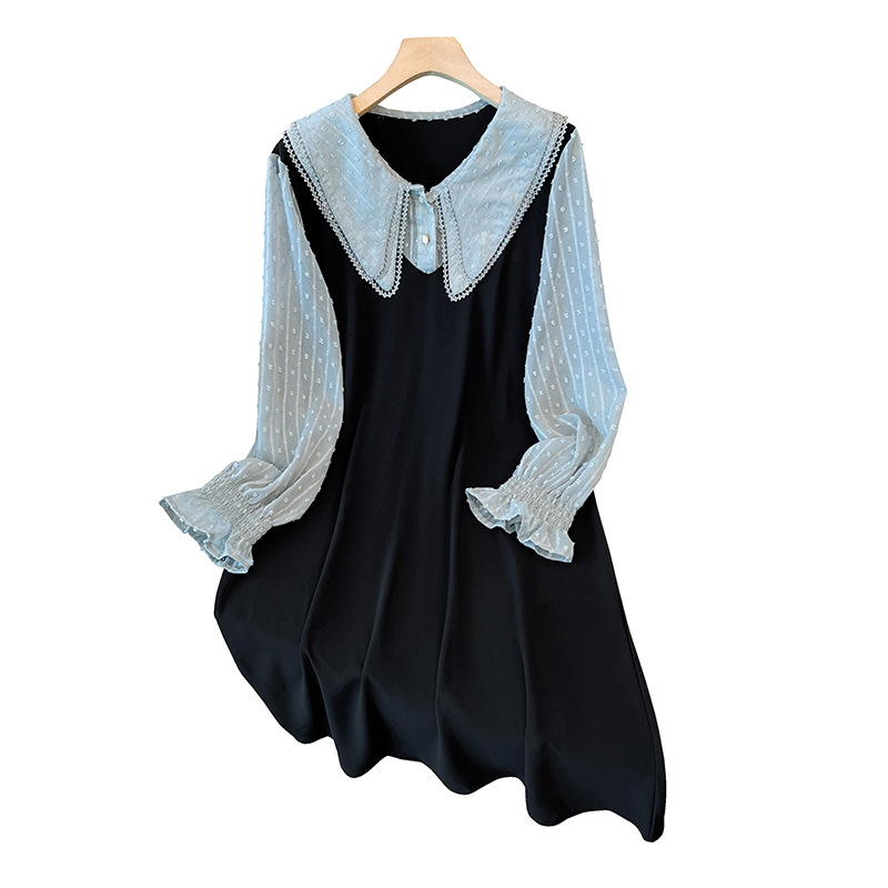 XL-6XL) Plus Size Dobby Dots Collar 2-In-1 Shirt Dress (Extra Big Siz –  Pluspreorder