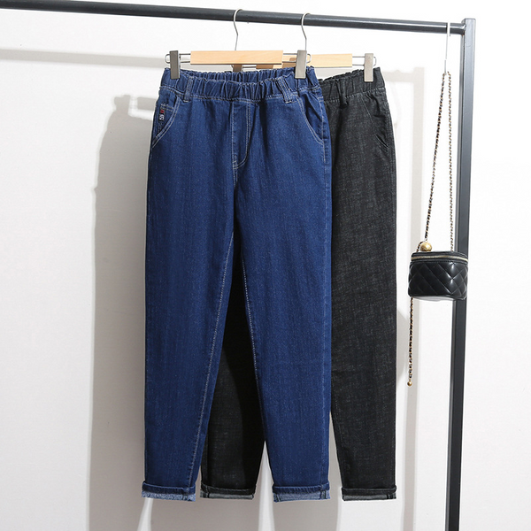 (XL-6XL) Plus Size Stretchband Skinny Jeans (Extra Big Size)